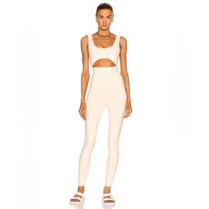 LIVE THE PROCESS Cut Out Jumpsuit in Mother of Pearl Size Small